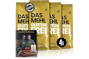 ‎DELICRET THE DELICATE SECRETS OF THE WORLD DAS MEHL Glutenfrei – 4×1 kg pizzamehl glutenfrei für Pizza, Pasta & Brot | gelingsicher wie Weizenmehl | ohne Gluten, Enzyme & Zusätze | inkl. DELICRET Rezept-Guide