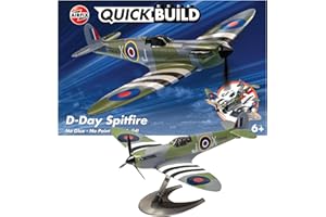 Airfix QUICKBUILD Model Aircraft Kits - J6045 D-Day Spitfire Model Building Kit for Kids 6+, Construction Plane Toys for Boys & Girls - Fighter Jet Planes & Toy Aeroplane Sets, Plane Enthusiast Gifts