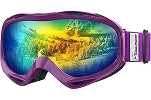 OutdoorMaster Gafas de Esquí OTG, Anti Niebla 100% Protección UV Máscara Gafas Esquí Snowboard, Desmontables Lentes gafas esqui de Esquiar para Hombre Mujer Adultos Juventud