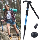 Bast&oacute;n de Trekking Plegable Palos Senderismo de Aleaci&oacute;N de Aluminio Ajustable Bastones Senderismo Plegables Utilizados para