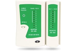 Incutex Nätverkskabeltestare Ethernet RJ11 RJ12 RJ45 ISDN LAN Patchkabel Testare, Kabelprovare, Telefonkabel Testverktyg, Kre
