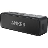 Soundcore by Anker 2 Bluetooth Hoparl&ouml;r, 12W Geliştirilmiş Ses, IPX7 Suya Dayanıklılık, 24 Saat &Ccedil;alma S&uuml;resi, Siyah