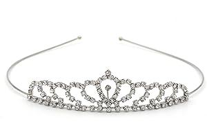 Colours & Beauty Corona Regina con Strass | Corona Principessa Bambina | Corona Compleanno | Coroncina Comunione Bambina | Tiara Sposa | Diadema Sposa | Coroncina Sposa | Corona Cerimonia