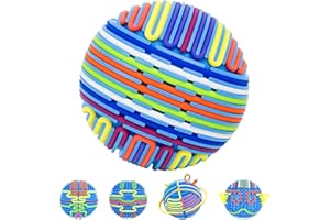 PushGoGo Sensory Activity Ball, Sensory Activity Board, Fidget Toy for Calming, Stress, Anxiety, ADHD and Autism, Children Aged 3+ and Adults, with 16 Strings