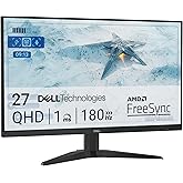 Dell G2725D 27" QHD (2560x1440) Gaming PC Monitor, 180Hz, IPS, 1ms, AMD FreeSync, 99% sRGB, DisplayPort, 2X HDMI, 3 Year Warr
