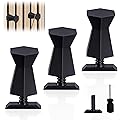 INQUIRLLY Lot de 3 crochets acoustiques pour panneaux muraux, sans perçage, flexibles, réglables, accessoires, crochets, porte-manteaux, hexagonaux, noirs