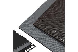 G5 HT SPORT【Pavimentazione Ad Incastro Antiscivolo In EVA 100×100×2cm】Kit 2-4-6-9-10pz Pavimento Sportivo a Puzzle Grip Home Gym,Sala Pesi,Ludico, Lavabile (NERO/GRIGIO, 6 PZ (100 * 100 * 2CM))