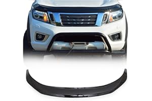 OMAC Deflecteurs d'air Capot de Voiture pour Nissan Navara D23 2015-20 Acrylique Noir