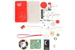 HEAYZOKI Kit de bricolaje electrónico de radio, radio de siete tubos, duradero y duradero, carcasa exterior de nuevo material, para bricolaje