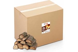 R GARDEN Bois de Chauffage 100% Chêne – Bûches 25 cm – Bois Sec Haute Performance – Idéal poêle, cheminée, Barbecue, braséro – R’FLAM - 14 KG