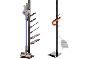 PureMounts Dammsugarhållare, kompatibel med Dyson Gen5, V15, V12, V11, V10, V8, V7, V6-serien, golvstativ, tillbehörshållare