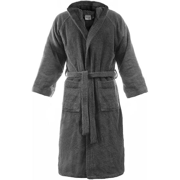 Accappatoio Bassetti In Spugna Di Cotone 100% - Lungo Con Cappuccio, Tasche, Unisex, M Azzurro - Foto 14