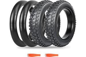 'BALINGE 2 Pack Fat Tire for Ebike Mountain Bike Heavy Duty High-Performance Wear-Resistant E-Bike Mountain Snow Bike Tire 20'' x 4''，Black，1/2 Tires 1/2 Tubes 2 levers'