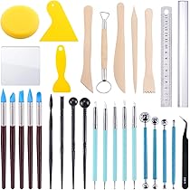 10 Strumenti Per Scolpire L'Argilla In Silicone – Set Di Pennelli E Punteggiatori Per Ceramica E Fondente - 3