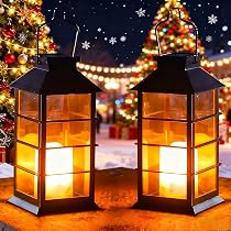 2 Lanternes Solaires D'Extérieur Avec Flamme LED Vacillante - Bronze, IP44, Automatique, Déco Jardin Balcon Terrasse - 3
