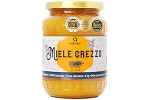 Q HONEY Medaglia d'Oro - Paris International Honey Awards 2025 - Miele Grezzo di Fiori Selvatici 1kg, 100% Naturale, Non Filtrato e Non Pastorizzato, Dall'Alveare