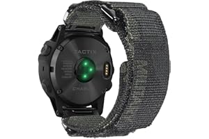 HEMSUT H Compatible avec Garmin Bracelet de montre en nylon super résistant avec boucle tissée pour fēnix/Forerunner/Approach/MARQ/quatix/D2 Series Bracelet de rechange robuste pour homme