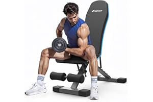 MERACH Weight Bench, 990 LBS/450KG Foldable Weight Benches for Home Gym, Adjustable Weight Bench with 72 Training Angles, Incline Bench Press for Full Body