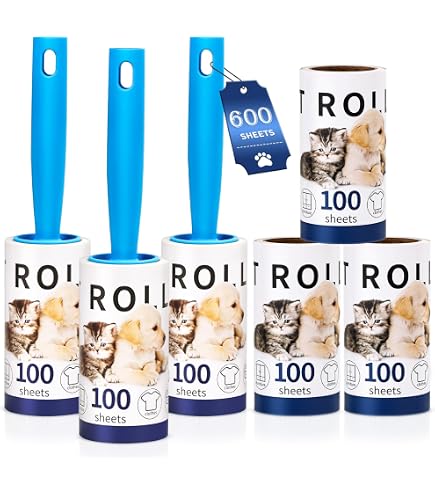 Cleaning | Lint Roller, 5 Sticky Replacement Heads & 1 Handle 5 Pack 350 Sheets P 9397290c 89e6 49ce Be34 74ee3e5d4192