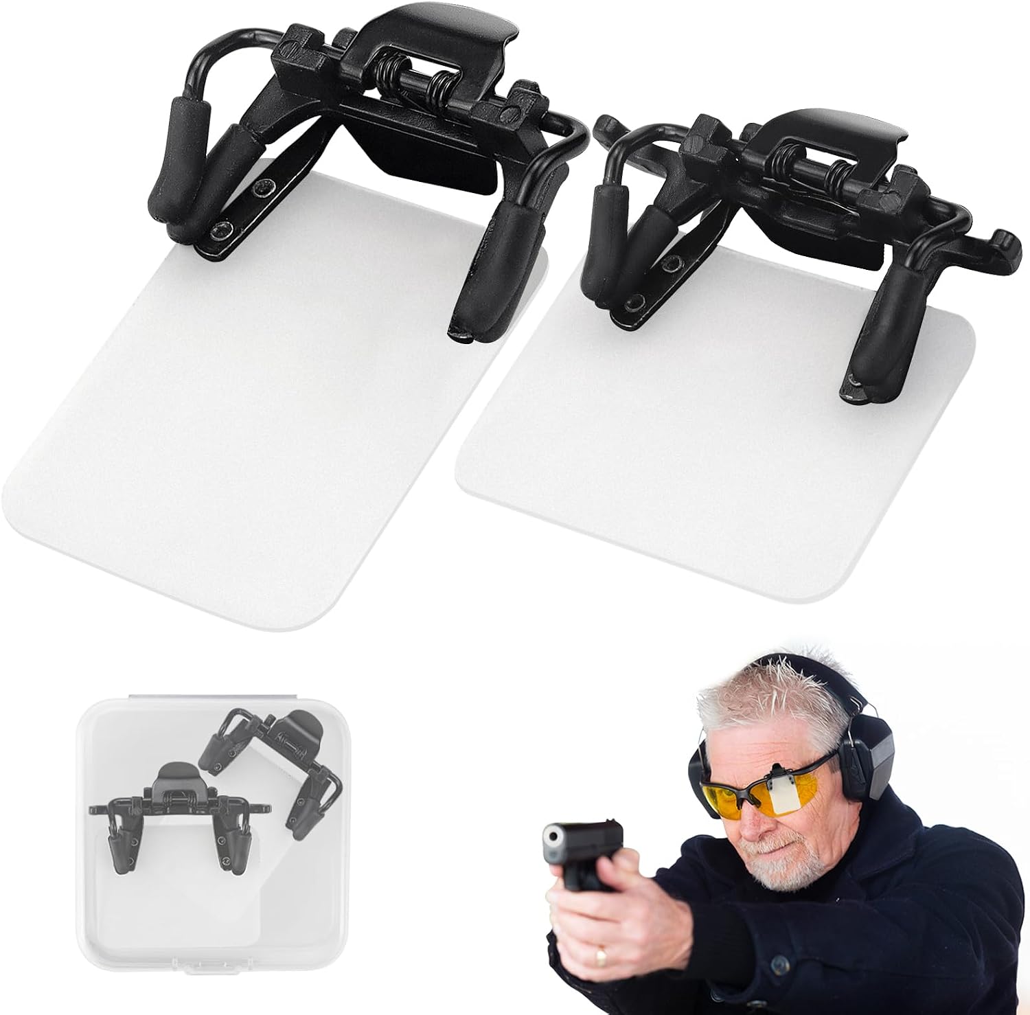 BINYI Parche estándar internacional para gafas de tiro, para tiro con arco, gafas de tiro con arco, ayuda para tiro con arco, ayuda de objetivo mate, 2 unidades