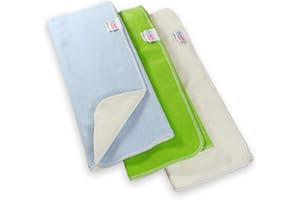 ‎PETIT LULU Petit Lulu Bambus Faltwindel 3 Stück | 35 x 40 cm | Bamboo & Bio-Baumwolle Prefold | Stoffwindeln | Wiederverwendbar und Waschbar | Hergestellt in EU (Junge)