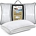 Sealy Airflow Memory Foam Pillow - Ventilated Memory Foam Bed Pillow for Cool Sleep with Dupont Fibres and Cotton Quilted Cover - Medium Firmness Ideal for Side and Back Sleepers White 551212GE