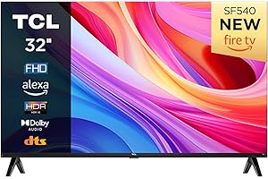TCL 32SF540-32 Zoll FHD Smart Fernseher - HDR & HLG-Dolby Audio-DTS Virtual X/DTS-HD-Metall Randlos-Dual-Band WiFi 5-mit Fire