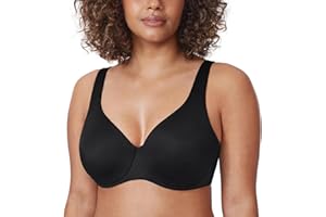 DELIMIRA Sujetador Reductor Talla Grande con Aros sin Relleno Cómodo para Mujer