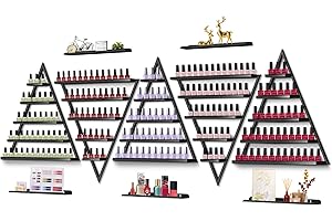 10 sztuk Metalowe Stojaki Przechowywania Lakierów Paznokci, Kalolary 5 Poziomów Złoty Trójkątny Stojak Ekspozycyjny Gabloty Kosmetyczne Szminka Perfumy Półka Ścienna Organizatorzy Domowego Spa Salon