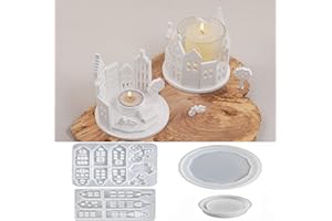 ‎AIDODIA 4 Stück gießformen silikon Ostern, Silikonform Ostern, Silikonform Haus Anzug, Silikonform Häuser, Gießform Baum, Silikonform Fahrrad, Haus Silikonform Kerzenhalter