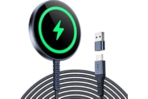 ESR HaloLock Mini bezprzewodowa ładowarka, kompatybilna z ładowarką MagSafe, do iPhone 16/16 Plus/16 Pro Max / 15/14/13, Airpods 4, mocne zamknięcie magnetyczne, wzmocniony kabel nylonowy, niebieska