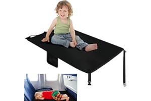 BESELOA Toddler Airplane Bed, Airplane Seat Extender for Kids, Airplane Foot Hammock, Portable Toddler Airplane Travel Essentials, Leg Rest for Children Baby Travel
