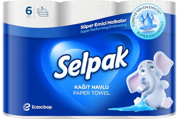 Selpak Imported Paper Towel Kitchen Roll 3ply - 6 Rolls