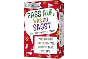 Pass auf, was du sagst – Die Weihnachtsedition: Wer bei diesem Spiel »Ja«, »Nein« oder »Vielleicht« sagt, verliert! | Das Original. Tolles Geschenk für Adventskalender. Ab 6 Jahren