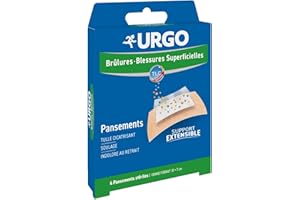 Urgo - Pansements Brûlures - Blessures superficielles - Tulle lipido-colloïde - Grand format, x4