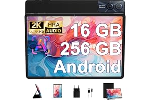 GOODTEL Tablette Tactile 11 Pouces Android 16 Go RAM + 256 Go ROM + TF 1 to | Écran 2K 2000 x 1200 | Octa-Core | 8600 mAh | WiFi 5G | GPS | Bluetooth 5.0 | 13MP + 5MP Gris