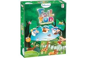 Ludilo - Foil Fun Mundo Animal | Manualidades Niños 1 Solo Jugador | Juegos Educativos Niños 4 Años O Más | Juego Niño 4 Años O Más con 100 Láminas