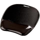 Fellowes Crystals Gel Mouse Mat with Wrist Support - Mouse Pad with Non Slip Rubber Base - Ergonomic Mousepad for Computer La