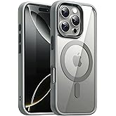 Compatible Case Back Crystal Clear Glass Appearance Edges Impact Absorbent Compatible with SUPER-CRYSTAL Magsafe for Minesque iPhone 16 Pro