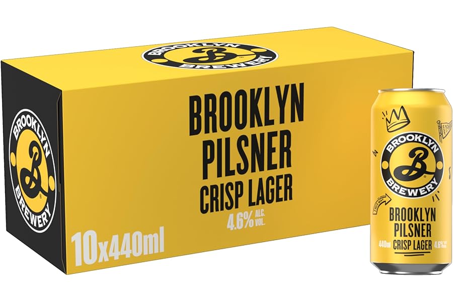 Brooklyn Pilsner Lager Beer 440ml Can (Pack of 10)