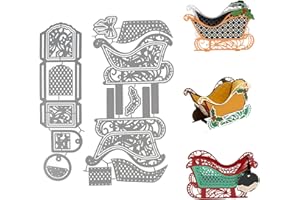 Taekooki Schlitten Stanzschablone Schachteln, Prägeschablonen, Prägeform für Geschenkboxen, für DIY Selbstgemacht Weihnachten Hochzeit Geburtstag Klein Kuchen Torte Geschenkbox Cutting Dies