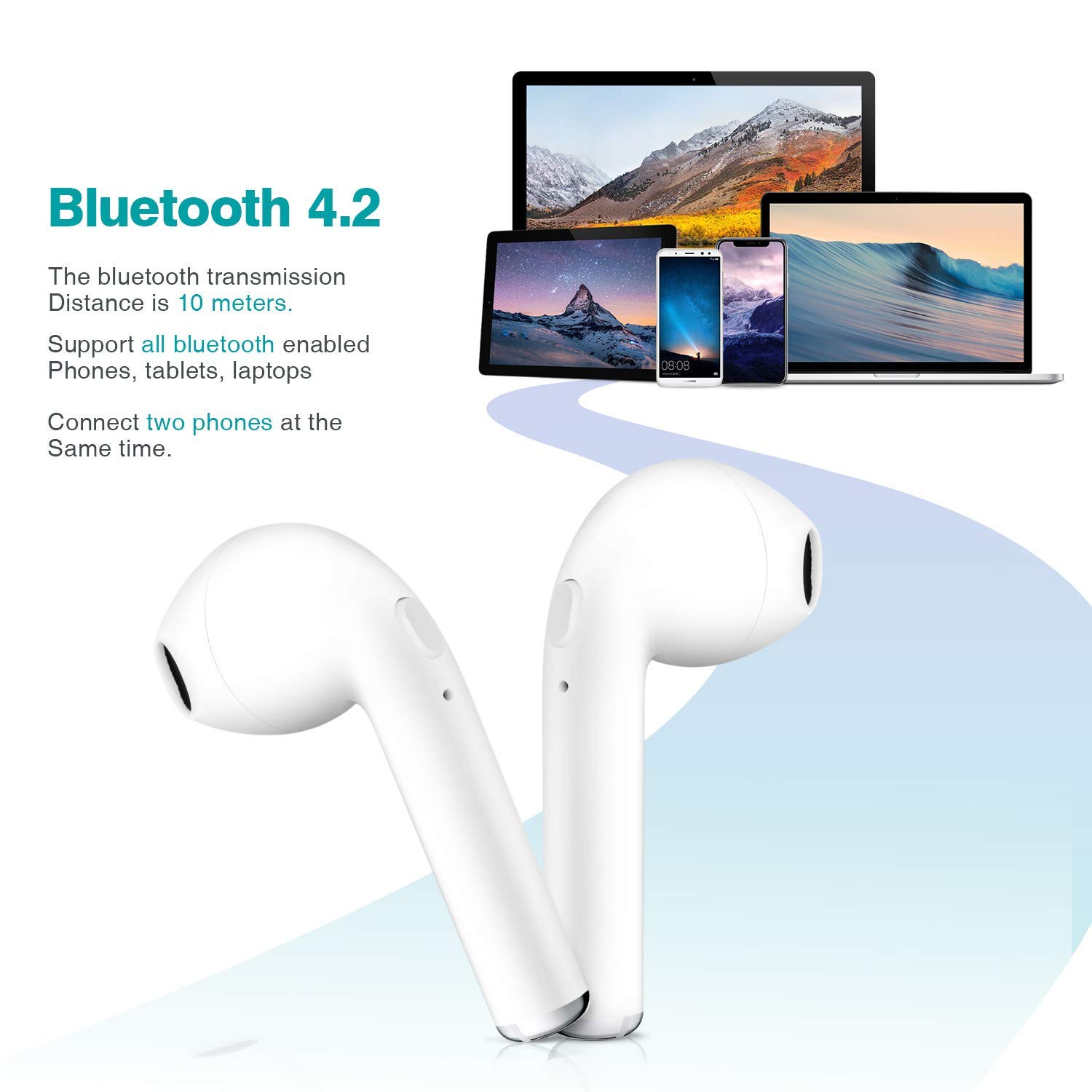 Sh-GLJZ-Auriculares-Bluetooth-Auriculares-inalmbricos-Blancos-Auriculares-intrauditivos-Manos-Libres-Auriculares-con-cancelacin-de-Ruido-Compatible-con-Samsung-Galaxy-S8-Huawei-y-Otro-Android