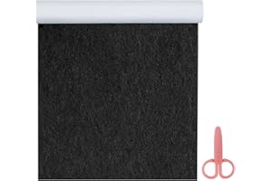 GIGIIS Feltro Autoadesivo Nero 40 x 200 cm Feltro Adesivo Multiuso 1 mm Spessore Feltro Autoadesivo per Scatola Liner Cup Mat Cornici Gambe da Tavolo Fai da te Halloween