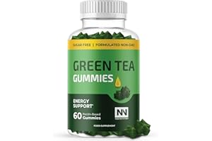 NOBI NUTRITION Green Tea Thermogenic Gummies | Metabolism, Workout & Appetite Support Supplements for Women & Men | 45% EGCG with Green Coffee Bean Extract & Raspberry Ketones | Keto Diet Friendly, Apple Flavor 60ct