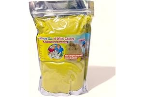Just4baby Magic Motion Moving Kinetic Play Sand 500g Variety Colours (500g Yellow Sand)