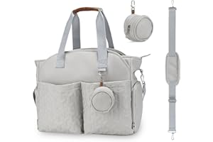 comeder Nappy Changing Bags, Multifunctional Baby Nappy Changing Tote Bag, Large Capacity Waterproof Baby Changing Bags for Diaper All Baby Accessories with Pacifier Bag