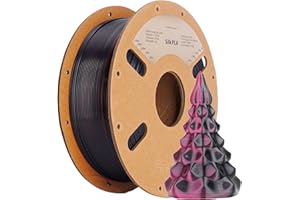‎ENISINA Silk PLA Filament 1.75mm, ENISINA Seidig Glänzendes 3D Drucker Filament PLA, Maßgenauigkeit +/- 0.03mm，1kg / 2.20lb (Schwarz & Rosen rot)
