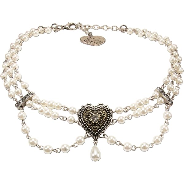 Alpenflüstern Trachten-Kropfband Thea - Samt-Choker Mit Verlängerung, Dirndlschmuck Mit Strass