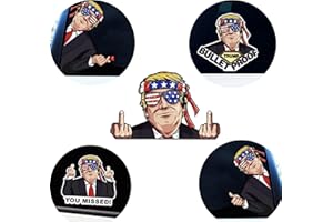 Nouiroy Autocollant Trump Fight You Missed Trump - Autocollant Trump Fight - Autocollant en vinyle avec inscription « Make America Great Again » - Autocollant de voiture pour pare-chocs de voitures