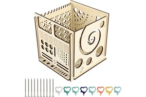 AOROPS Cuenco de hilo de madera todo en uno, multifuncional, soporte para hilo de tejer, cajas de almacenamiento, bolsa de punto, bandeja de hilo para tejer para los amantes del ganchillo